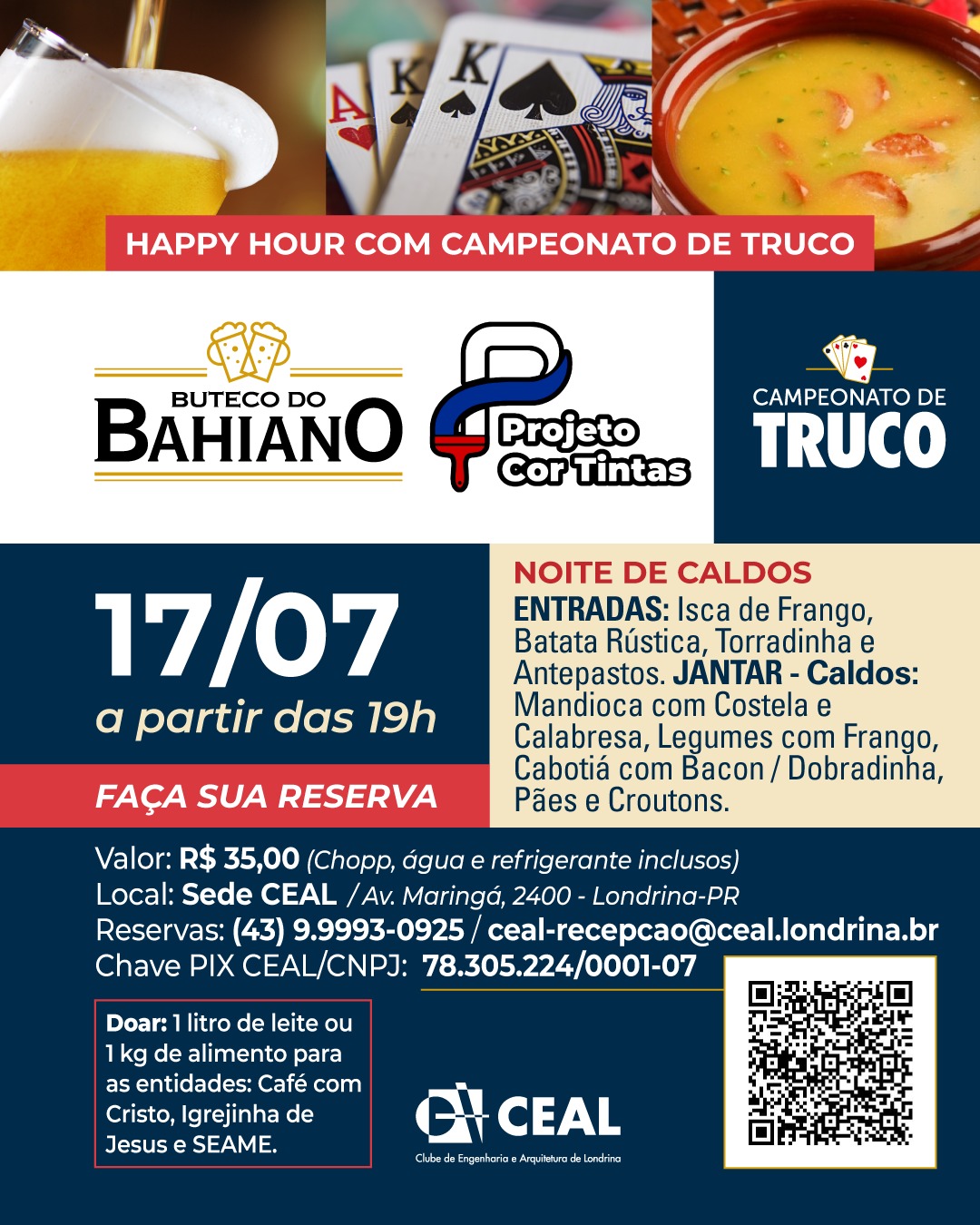 Imperdível  Buteco do Bahiano no dia 17 de julho